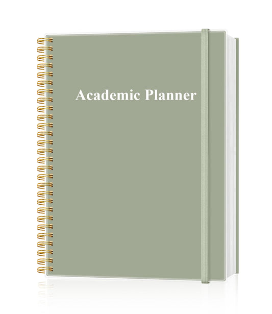 Academic Planner for 2026-2027 or Anytime - Undated Weekly Student Planner For Homeschool, High School, College & Nursing Students, 200 Pages, 8.5" x 11", Green