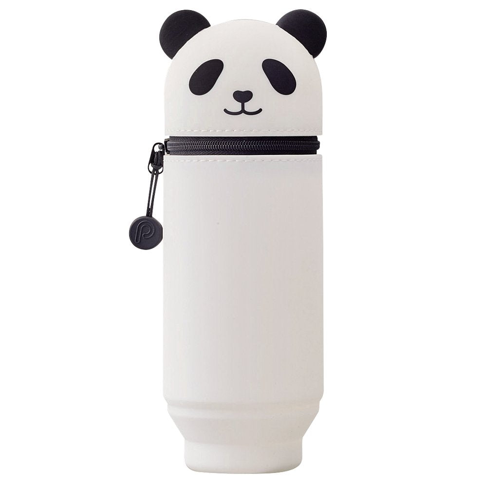LIHITLAB Kawaii Japanese Panda Large Stand Up Pencil Case For School Office College, Cute School Supplies, Animal Pen Holder Pencil Pouch Holder Girls, Artist Pencil Case, Panda (A7714-6)