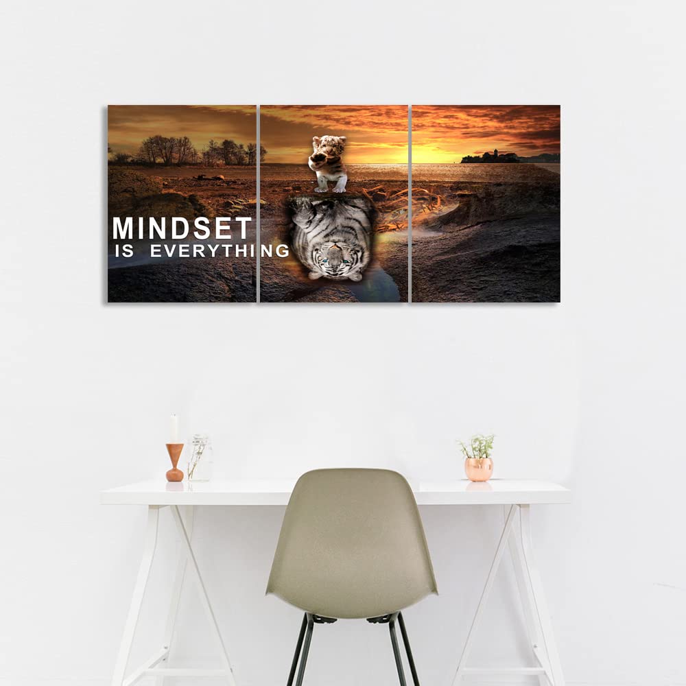Inspirational Wall Art Canvas Wall Art Motivational Framed Wall Art Pictures Poster Prints Painting Office Wall Decorations for Bedroom Living Room Home Decor (36" W x 16" H)