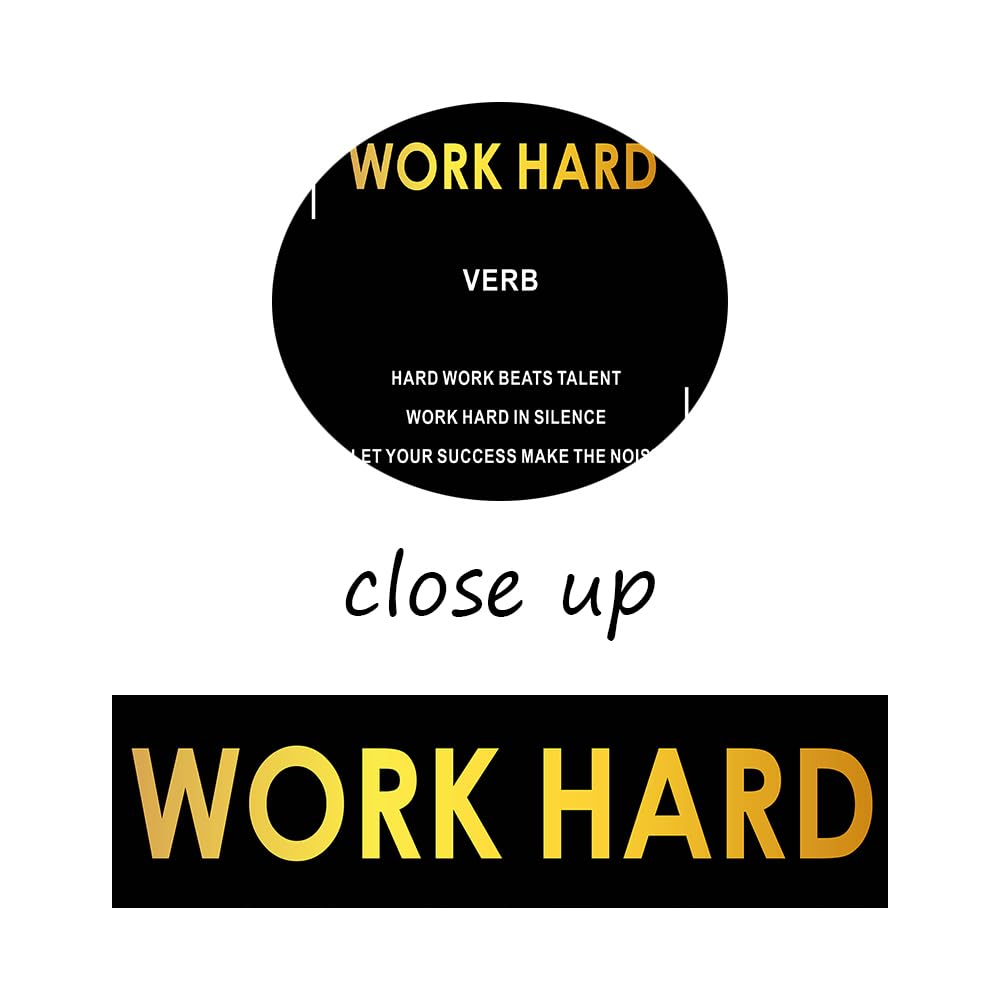 Work Hard Motivational Wall Decor Inspirational Entrepreneur Quotes Picture Poster Artwork Inspiring Themes Painting Prints for Modern Living Room Office Wooden Framed Ready to Hang [12''Wx 18''H]