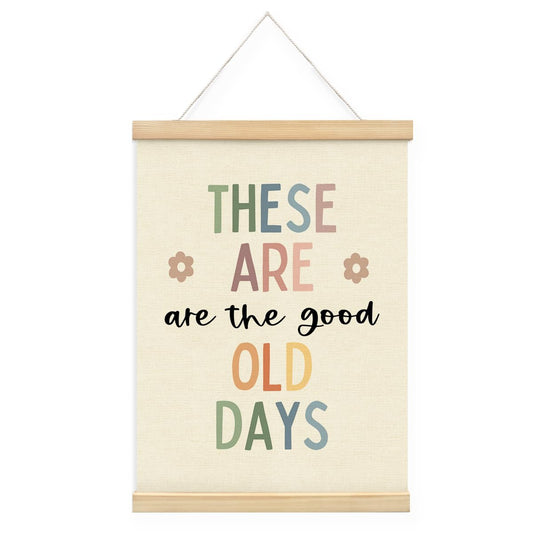 STHTTSW These Are the Good Old Days Wall Art Decor, Vintage Boho Quote Print, Kids Wall Art Decor, Boho Inspirational Poster Prints for Boy Girl Room Bedroom Decor, 12x16 Inch