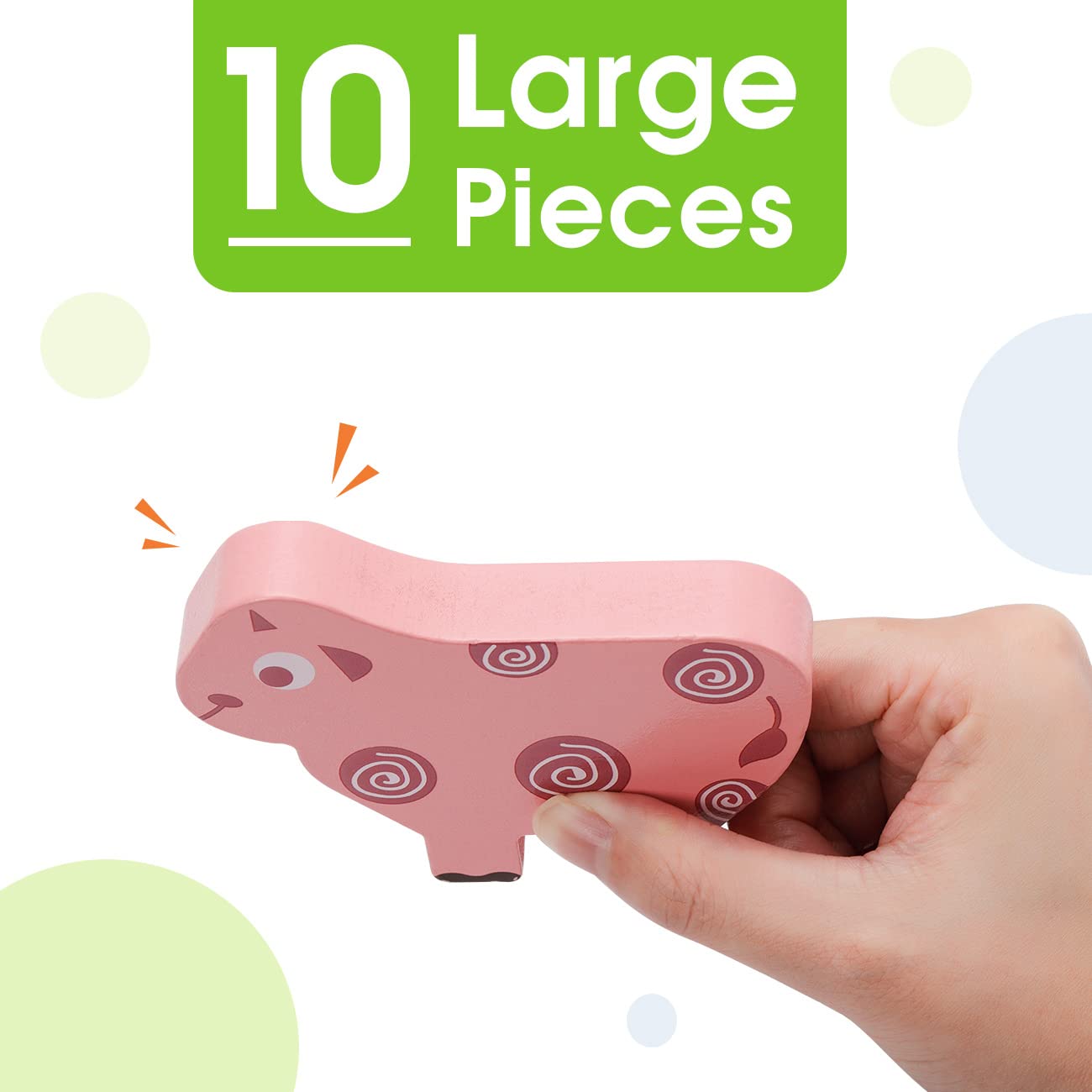 Montessori Toys for 2 3 4 Year Old Girls & Boys, Wooden Animal Stacking Blocks for Toddlers 1-3, Building Blocks Game Stacking Toys Ages 2-4 Toddler Birthday Gifts
