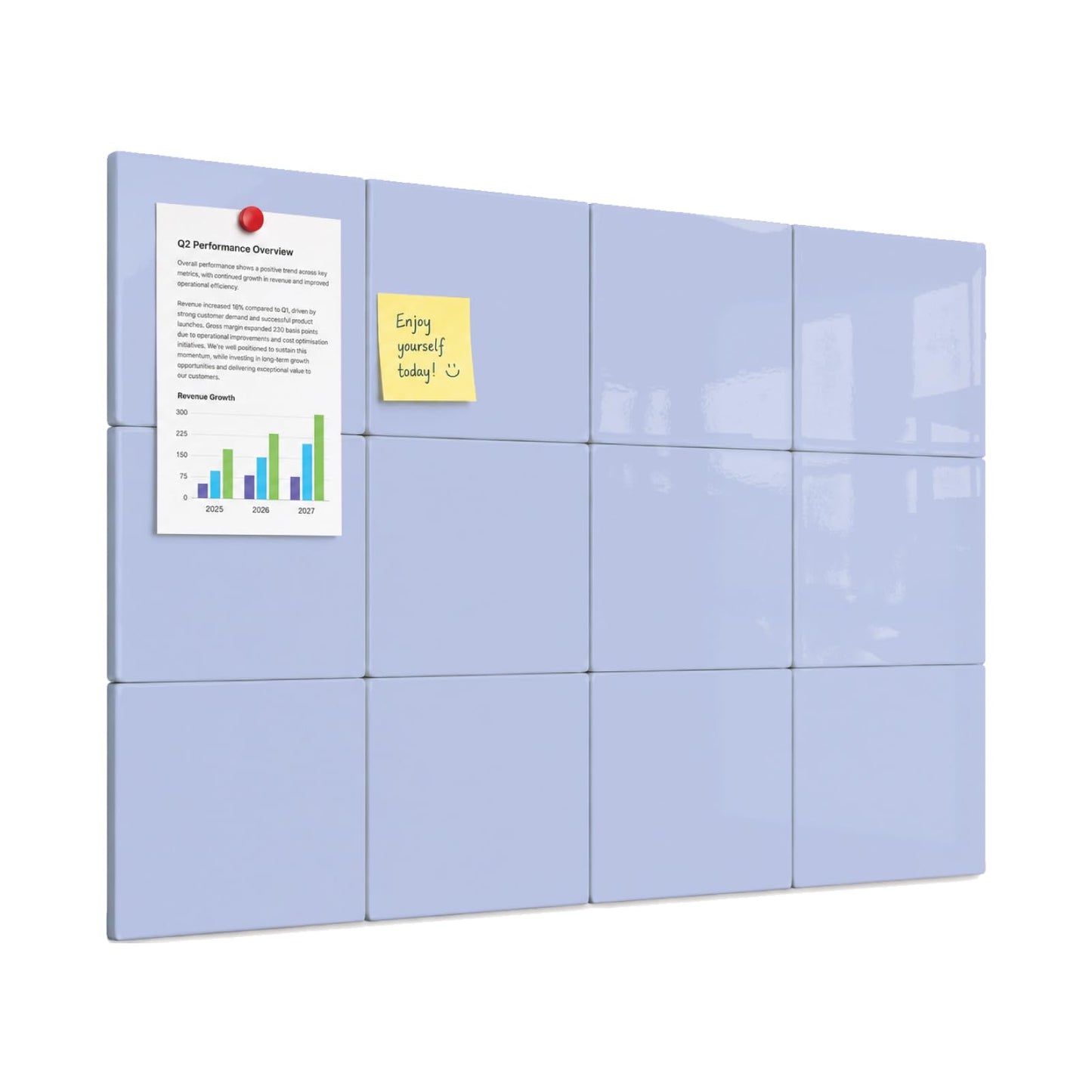 Comix Magnetic Board, 12 Pack Magnetic Whiteboard for wall, 11.8 x 11.8 Inches Dry Erase Board for Kids, Students, White Board Dry Erase Set for Fridge, Office and Home, Blue