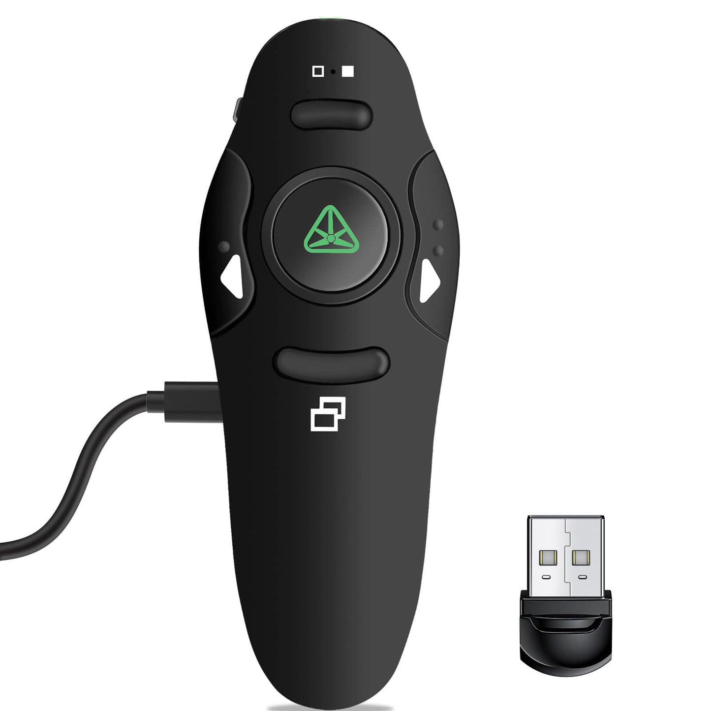 Rechargeable Presentation Clicker Wireless Presenter Remote USB Control Powerpoint PPT Clicker,RF 2.4GHz Presenter Remote Google Slide Advancer for Computer/Laptop/Mac/Keynote