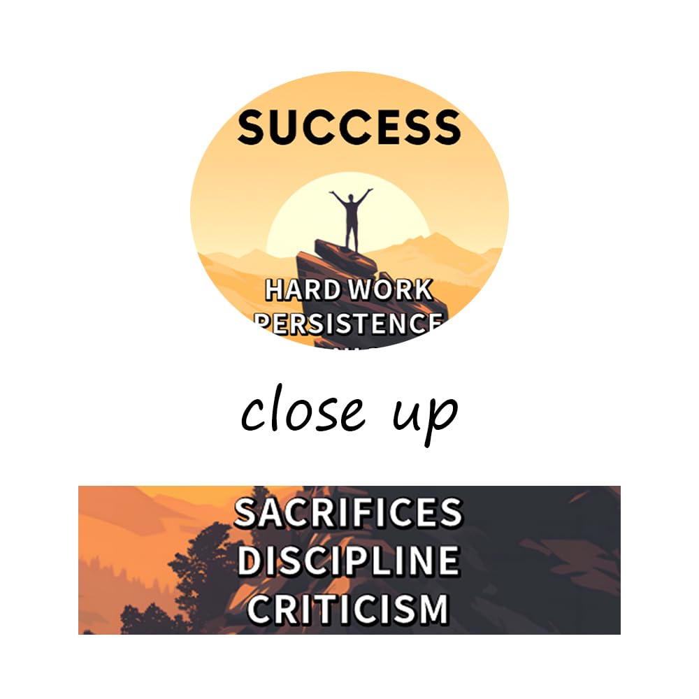 Motivational Wall Decor Inspirational Success Quotes Printed on Canvas Positive Affirmation Sign Picture Poster Artwork for Modern Home Bedroom Living Room Gym Stretched and Framed [12''Wx 18''H]