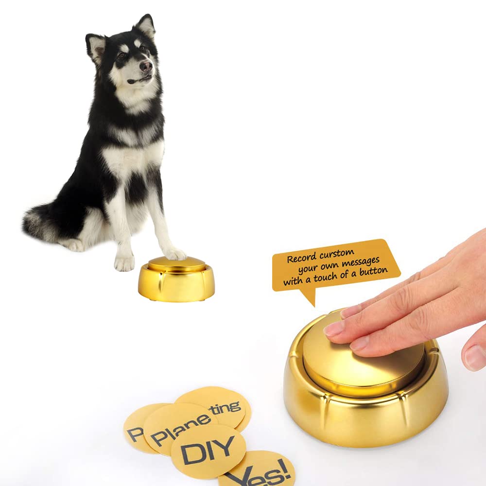 Recordable Button Easy Button Dog Buttons for Communication 30 Seconds Sound Talking Buttons Answer Buzzers Pet Training Buzzers for Dog Cat Training Office Home Game