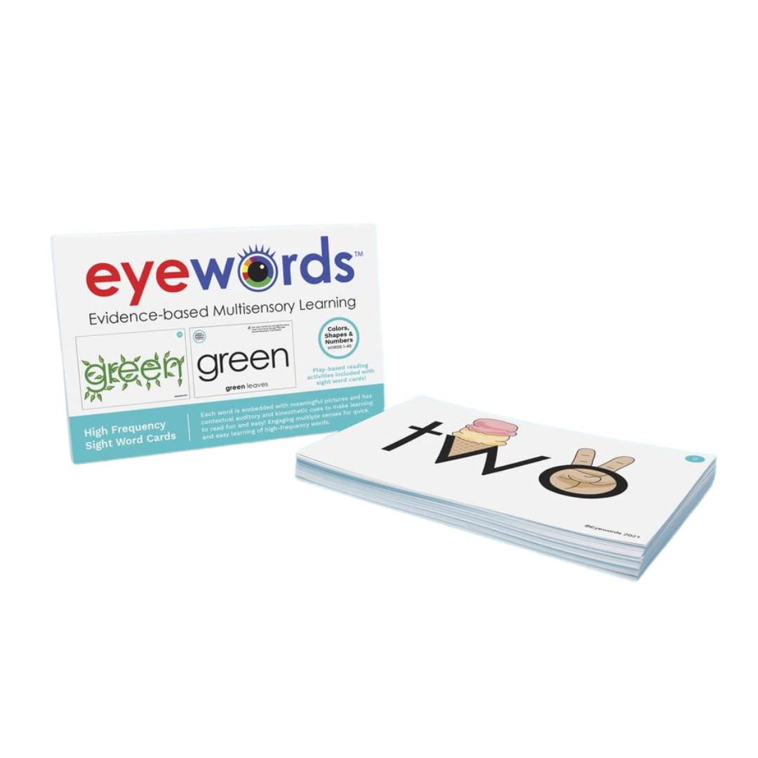 Eyewords - Multisensory Colors, Shapes & Numbers Teaching Cards - Visual, Auditory & Kinesthetic Approach