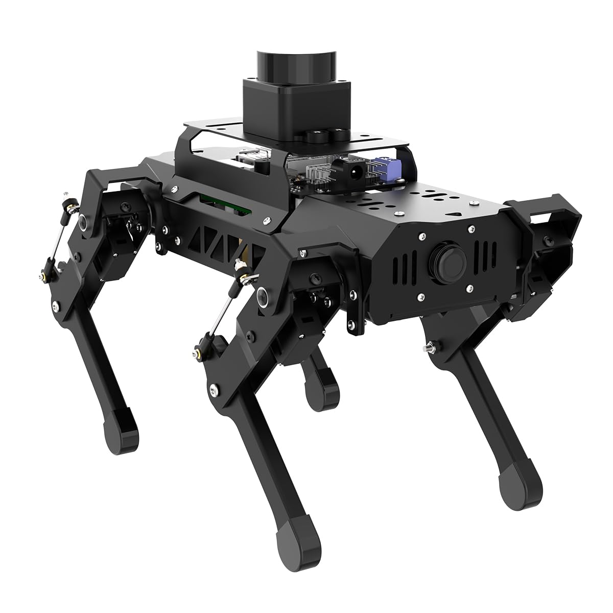 PuppyPi Robot Dog with ChatGPT Large AI Models AI Embodied Intelligence ROS Robotic Dog Vision Scene Voice Understanding SLAM Mapping Navigation Bionic Quadruped Robot, Pro Kit & RaspberryPi5 4GB