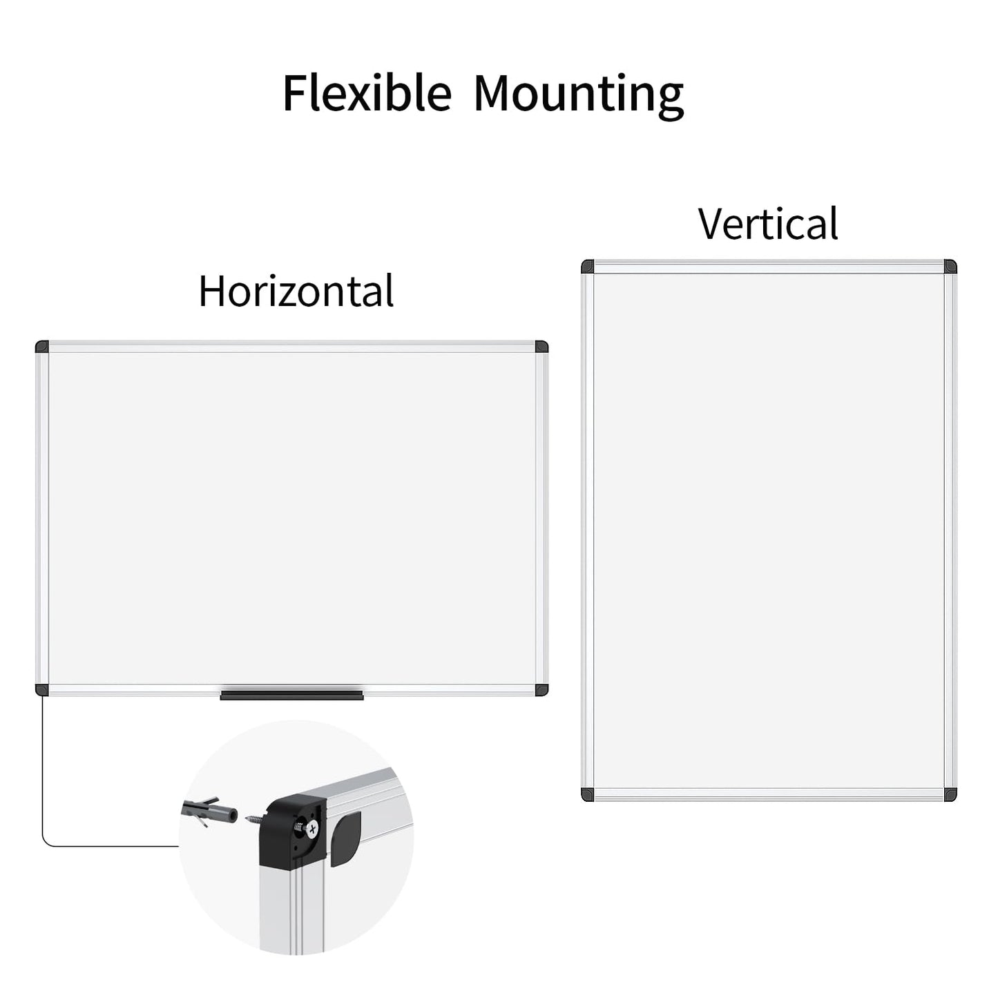 VIZ-PRO Magnetic Whiteboard/Dry Erase Board, 18 X 12 Inches, with 1 Eraser & 4 Magnets & 14 Markers