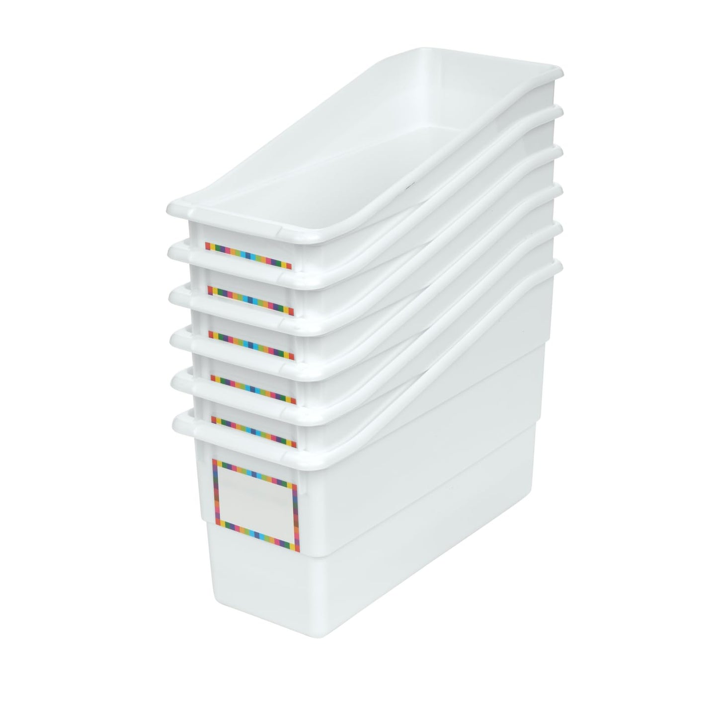 Really Good Stuff Durable Book & Binder Holders - 6 Pack - White