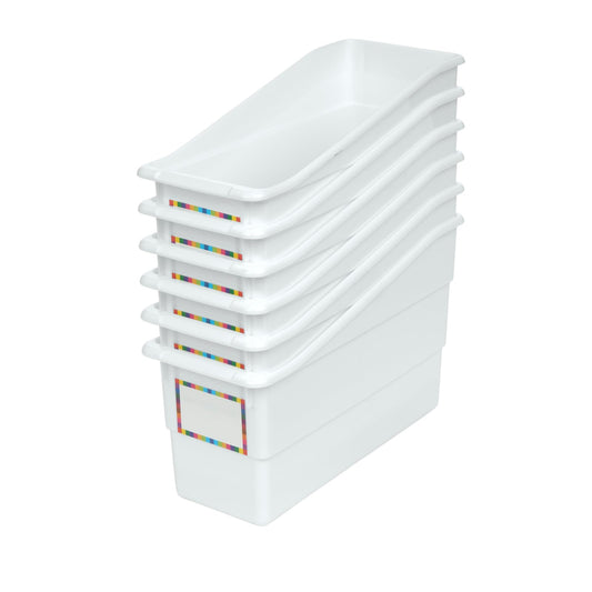 Really Good Stuff Durable Book & Binder Holders - 6 Pack - White