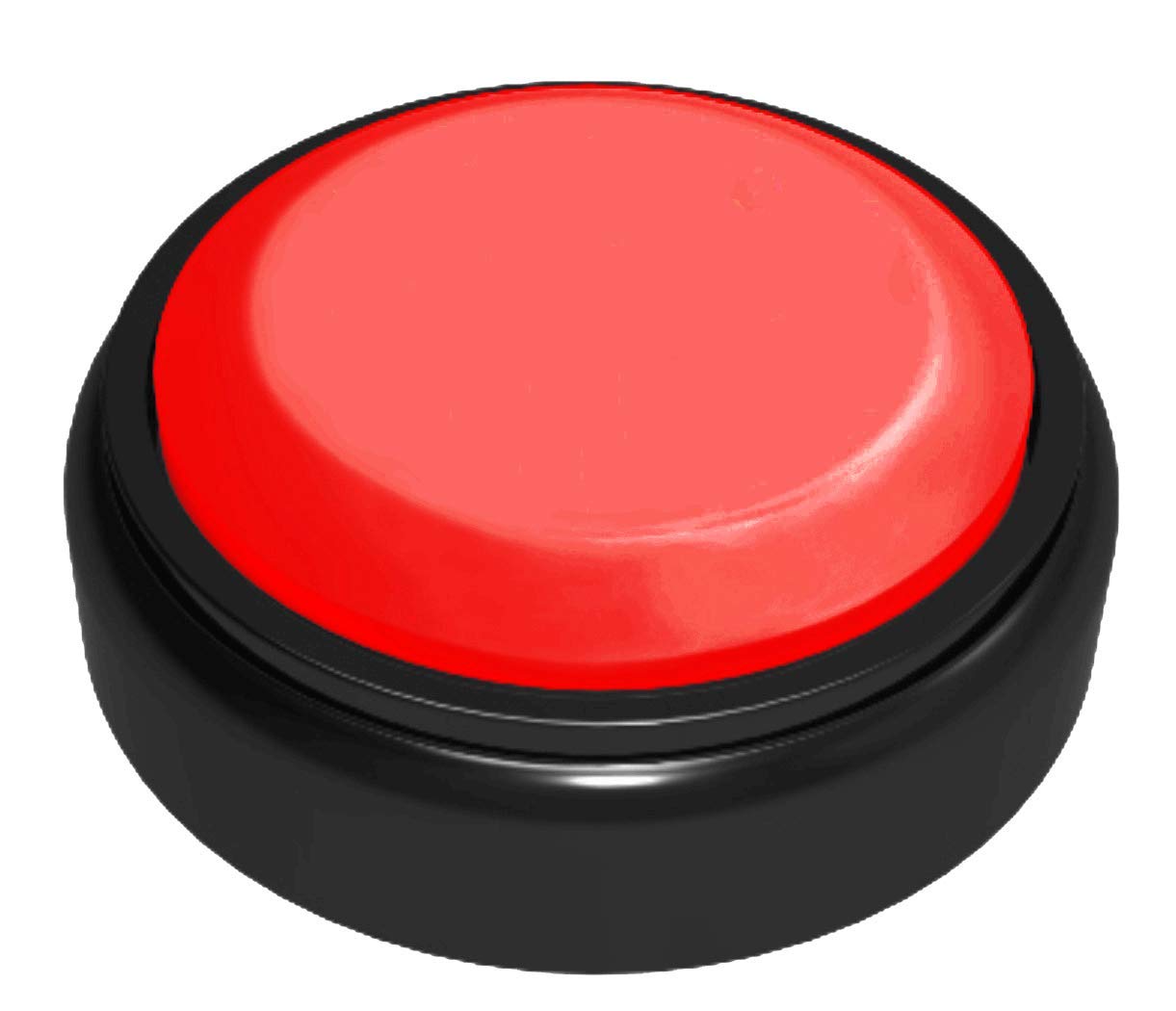 Randomly Play (3) 10 Second Messages (Black Base/Red Top) by Custom Easy Button®