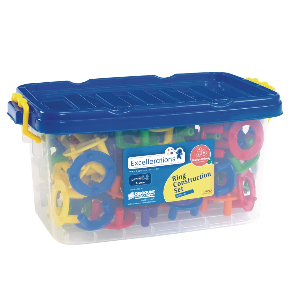 Excellerations Construction Toys, STEM Toys, Blocks, Builders, Connection Educational Toys, Ages 3 Years and up, Preschool Manipulatives for Classroom or Home School Use