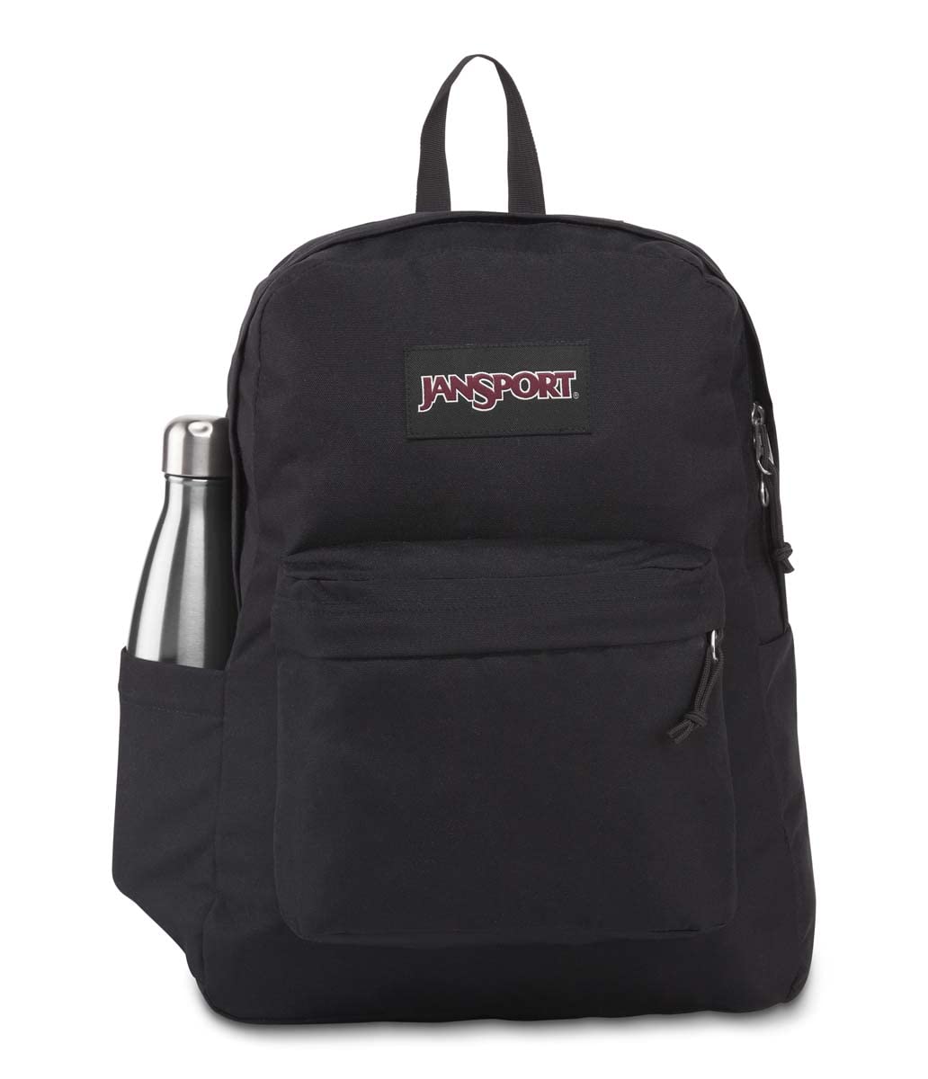 JanSport SuperBreak Plus Backpack with Padded 15-inch Laptop Sleeve and Integrated Bottle Pocket - Spacious and Durable Daypack for Work and Travel - Black