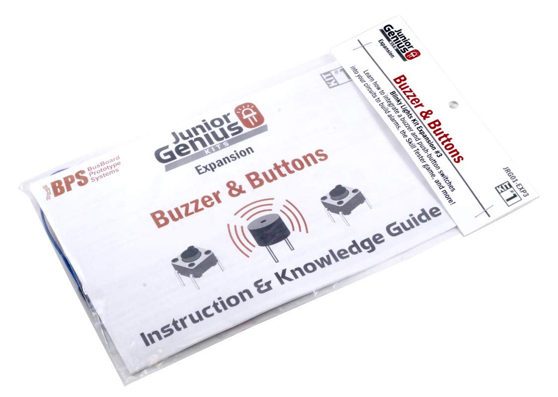 BusBoard Prototype Systems Junior Genius Kits - Blinky Lights Expansion #3 - Buzzer & Buttons [JRG01-EXP3]