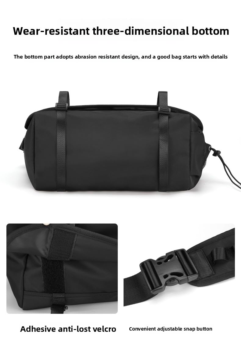 NBAGPEACKI Messenger bag Men's Lightweight Black Water-Repellent Crossbody Bag, Large Capacity EDC Sling with Multi-Pocket for Commute, Travel & Work (black)
