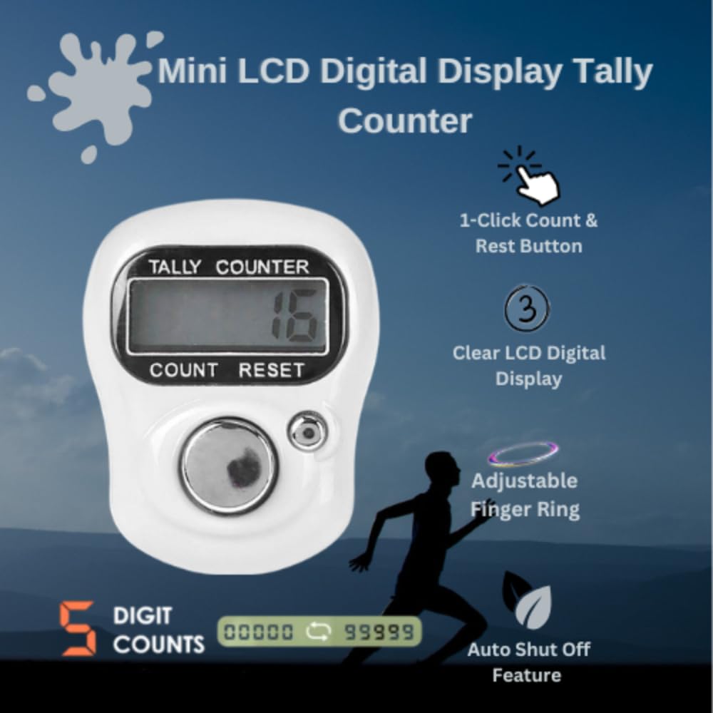 DuaProducts 13 Pack Electronic Finger Counter, Mini LCD Digital Display Tally Counter 5-Digit Number Count Clicker, Counters Clickers for Knitting, Crochet, Coaching, Lap, Golf, Toddler & Fidget