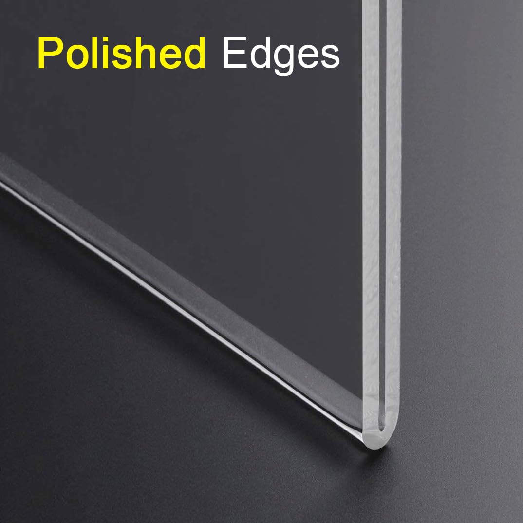 BlueValley 3 Pack Acrylic Wall Sign Holder 8.5x11 Horizontal - Clear Plastic Flyer, Document & Poster Frame for Office, Restaurants, Classrooms, Trade Shows - Wall Mounted Display with Screws & Adhesive Tape