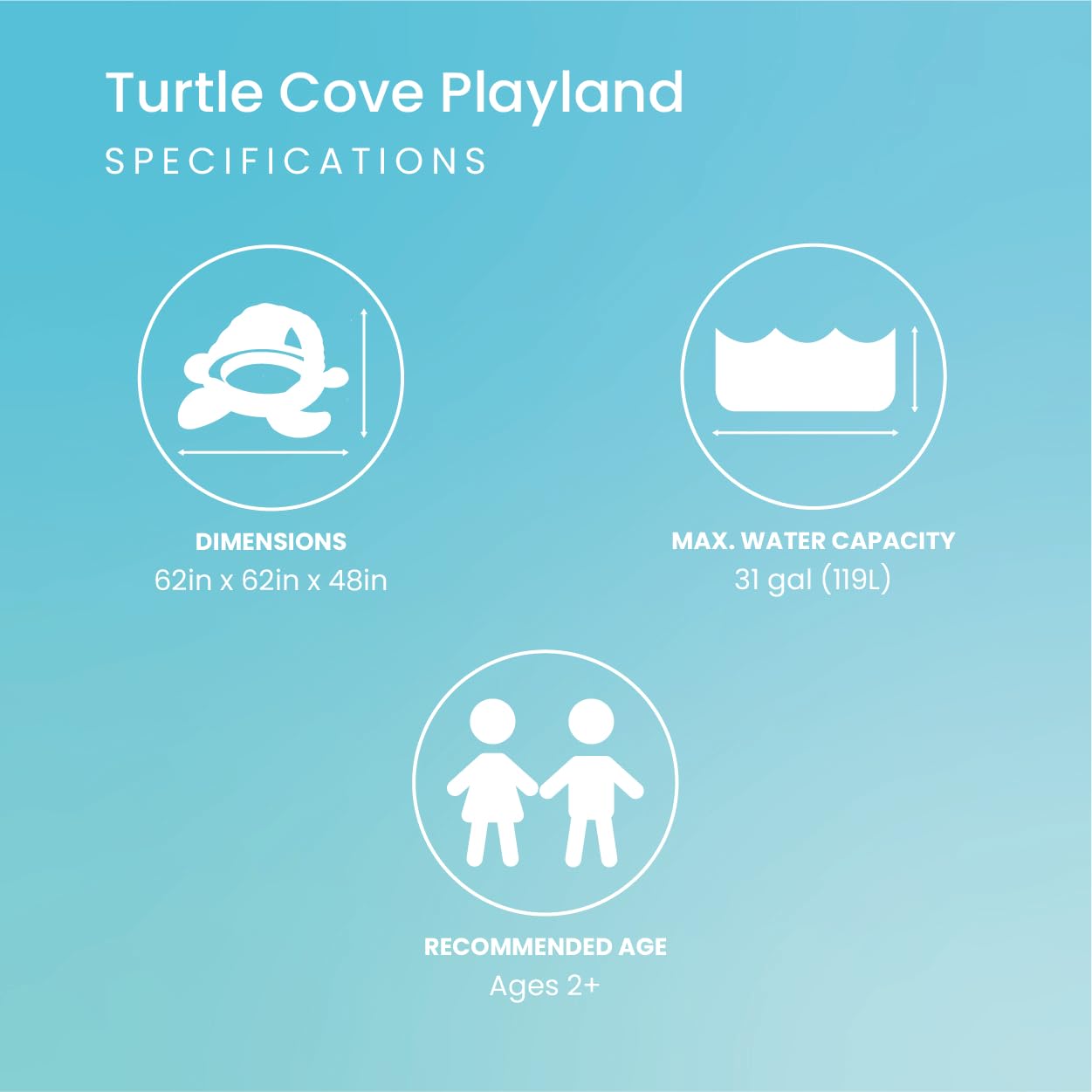 INTEX 48677EP Inflatable Turtle Cove Playland: Paddling Pool or Ball Pit - 86" x 81" x 38"