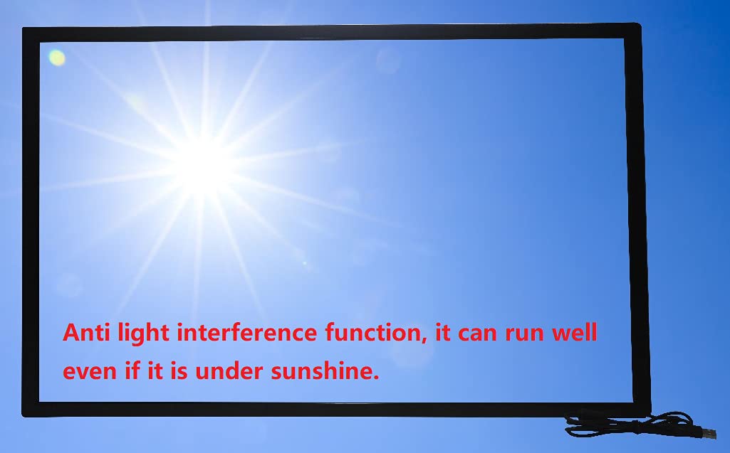 DeYoWo 75 Inch Interactive 10 Points Infrared IR Touch Screen Overlay Frame Free Driver