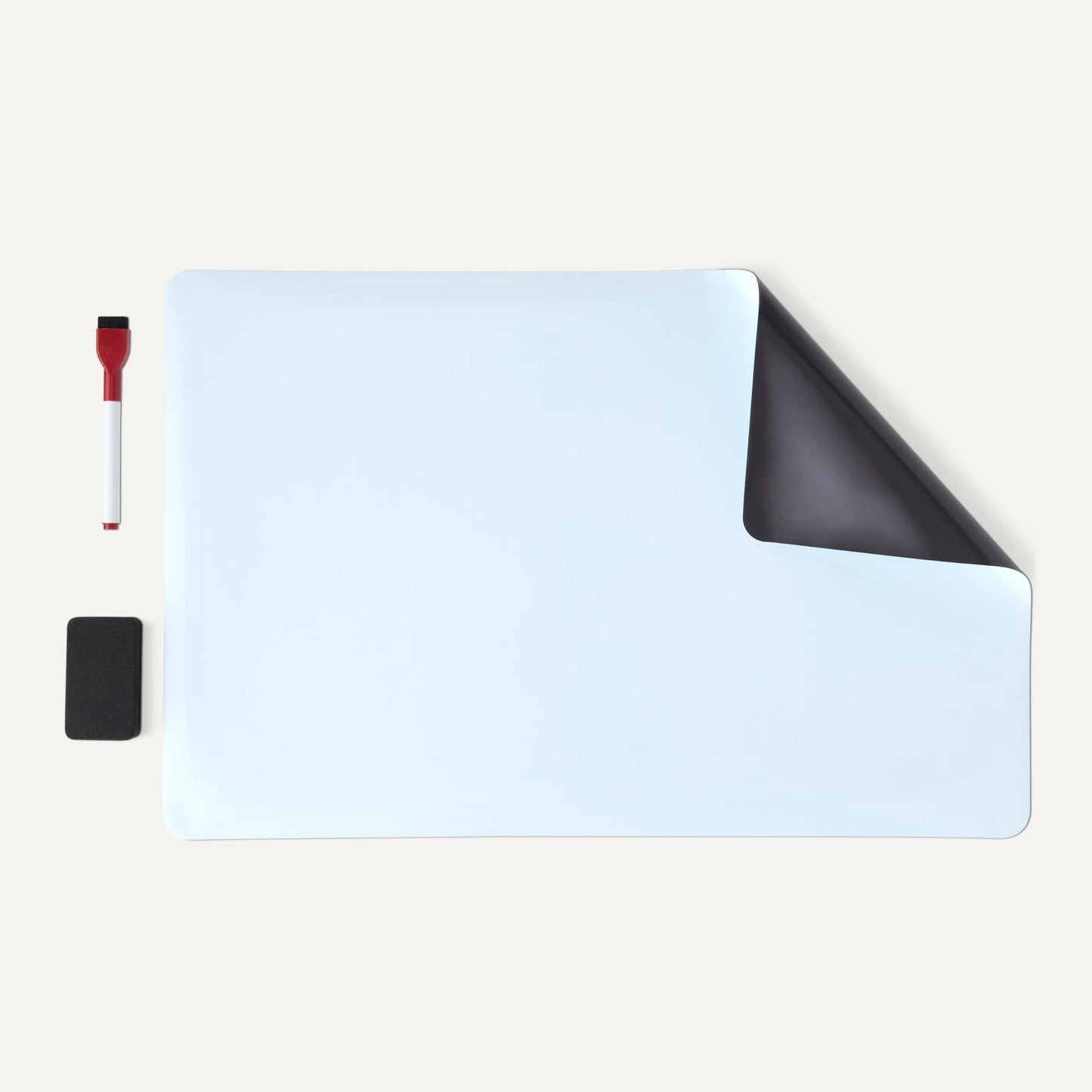 Amazon Basics Magnetic Dry Erase Board for Fridge, Whiteboard Sheet, 20" x 13", with 2 Markers and Eraser