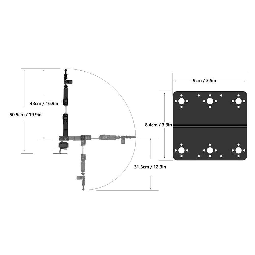 Arm Mechanical Robotic Clamp Claw Kits,6DOF Robot Mechanical Arm Clamp Claw Kit DOF Manipulator Industrial Robot Parts