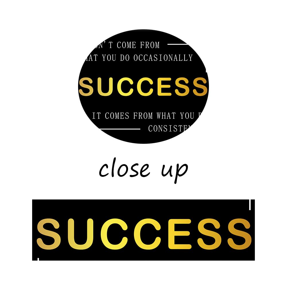Inspirational Wall Art Home Decor Motivational Success Quotes Canvas Print Positive Affirmation Picture Poster Artwork for Modern Bedroom Living Room Gym Wooden Framed Ready to Hang [12''Wx 18''H]