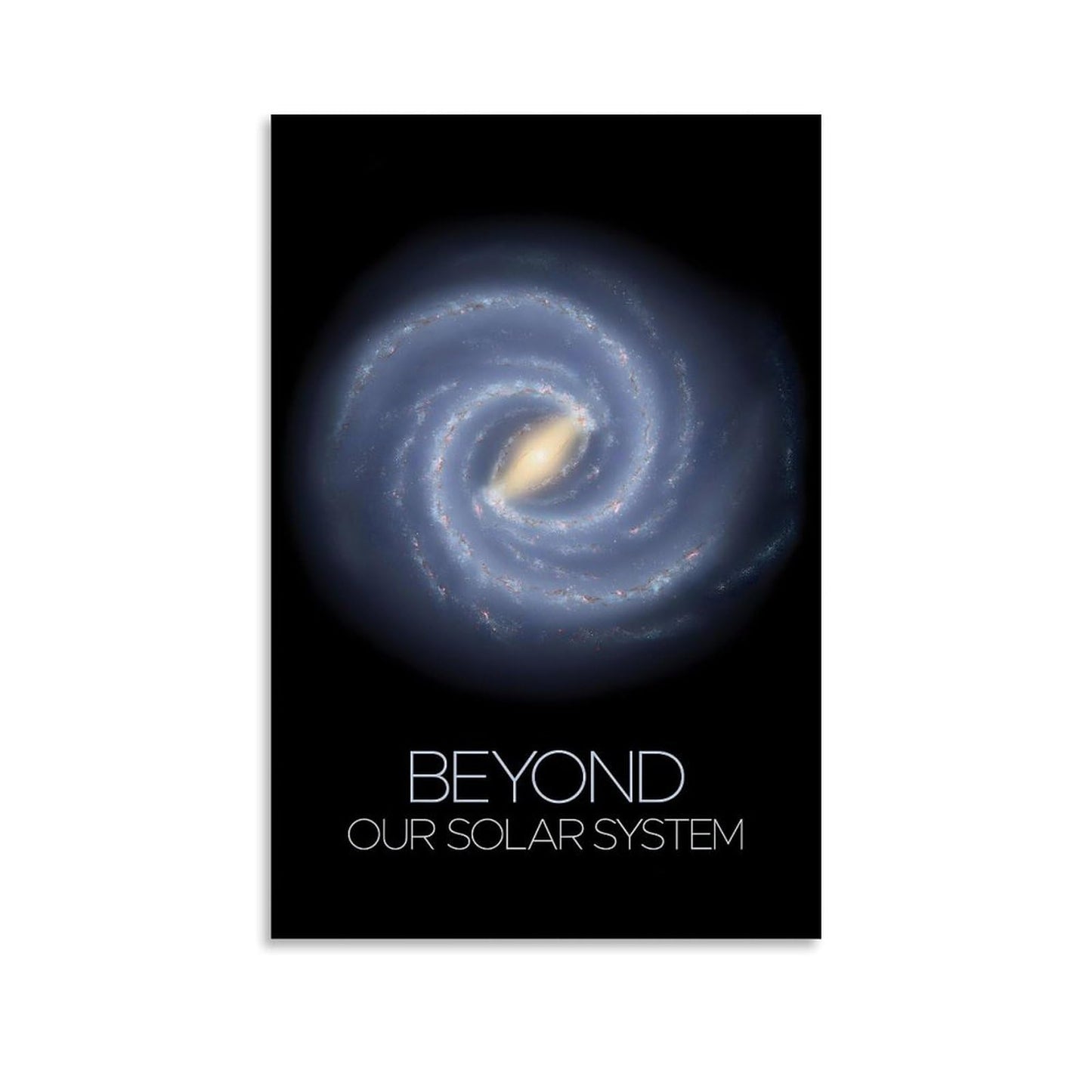 Milky Way Galaxy Wall Art 16x24 Inch Unframed– Spiral Galaxy Astronomy Poster Print, Space Science Decor for Classroom, Kids Room, Home Office, Science Gift for Students & Teachers