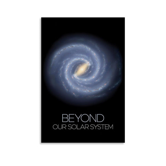 Milky Way Galaxy Wall Art 16x24 Inch Unframed– Spiral Galaxy Astronomy Poster Print, Space Science Decor for Classroom, Kids Room, Home Office, Science Gift for Students & Teachers