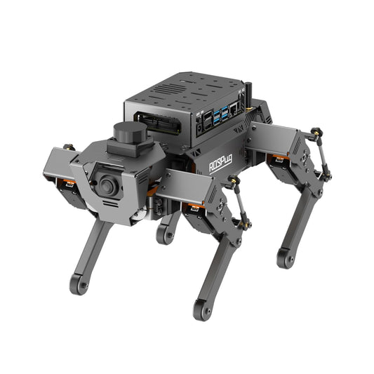 HIWONDER ROSPug Quadruped Bionic Robot Dog with AI Vision Powered by Jetson Nano ROS Open Source Python Programming SLAM Mapping and Navigation for Adults