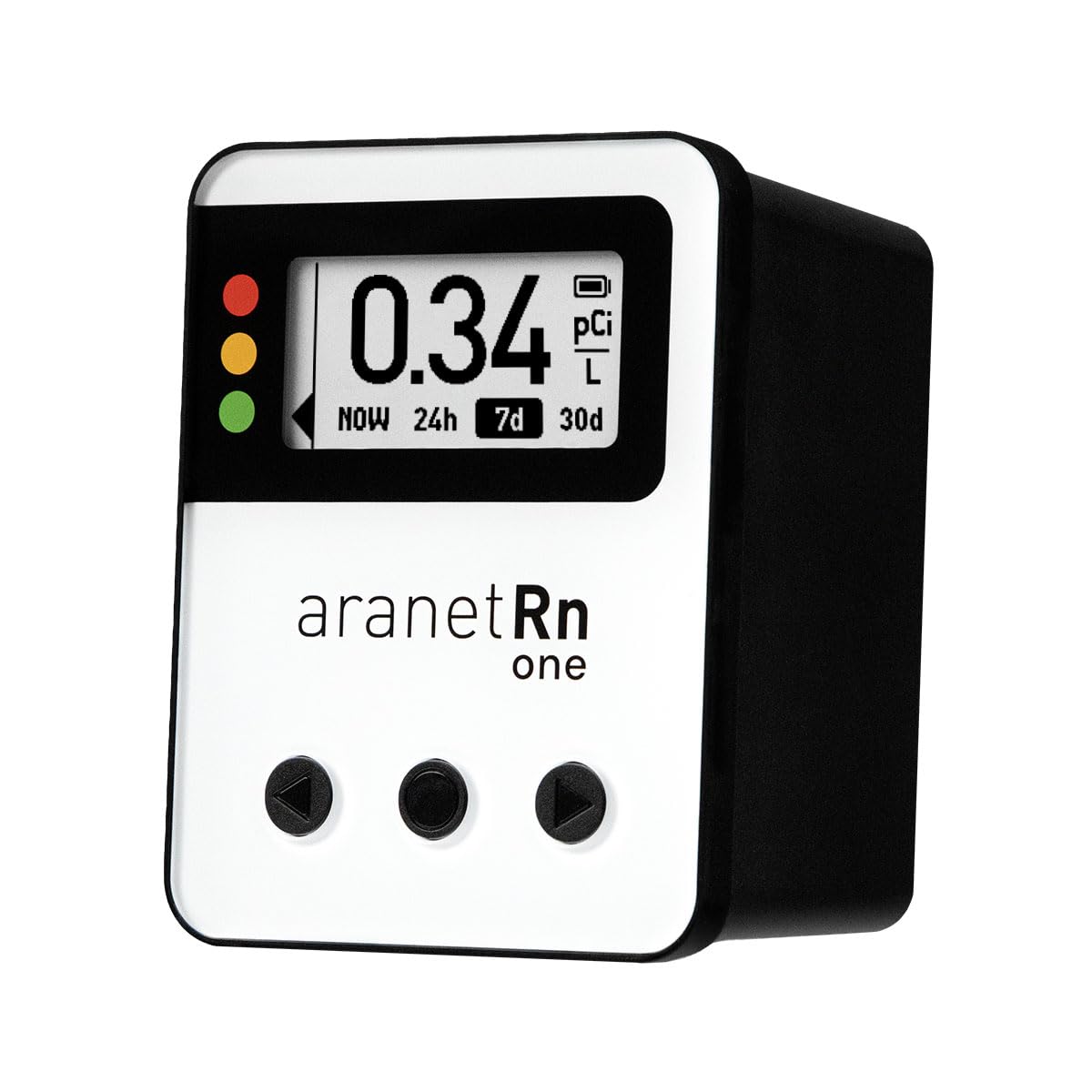 Aranet Radon One – Fast Home Radon Gas Detector with 10-Minute Response, E-Ink Display, Battery Powered, Portable Real-Time Radon Monitor for Basements & Indoor Air Monitoring (White)