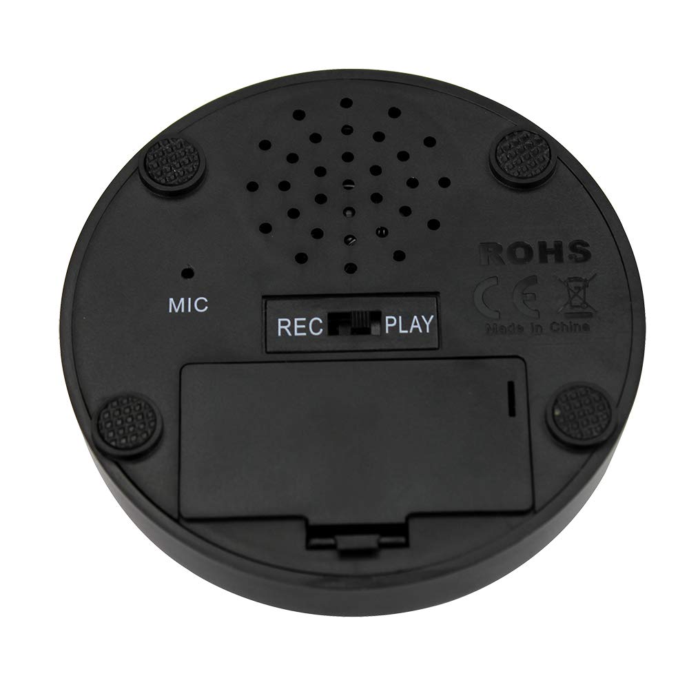 Cover 30 Seconds Recordable Talking Button Record Button Toy Gift Answer Buzzers (White+Black)