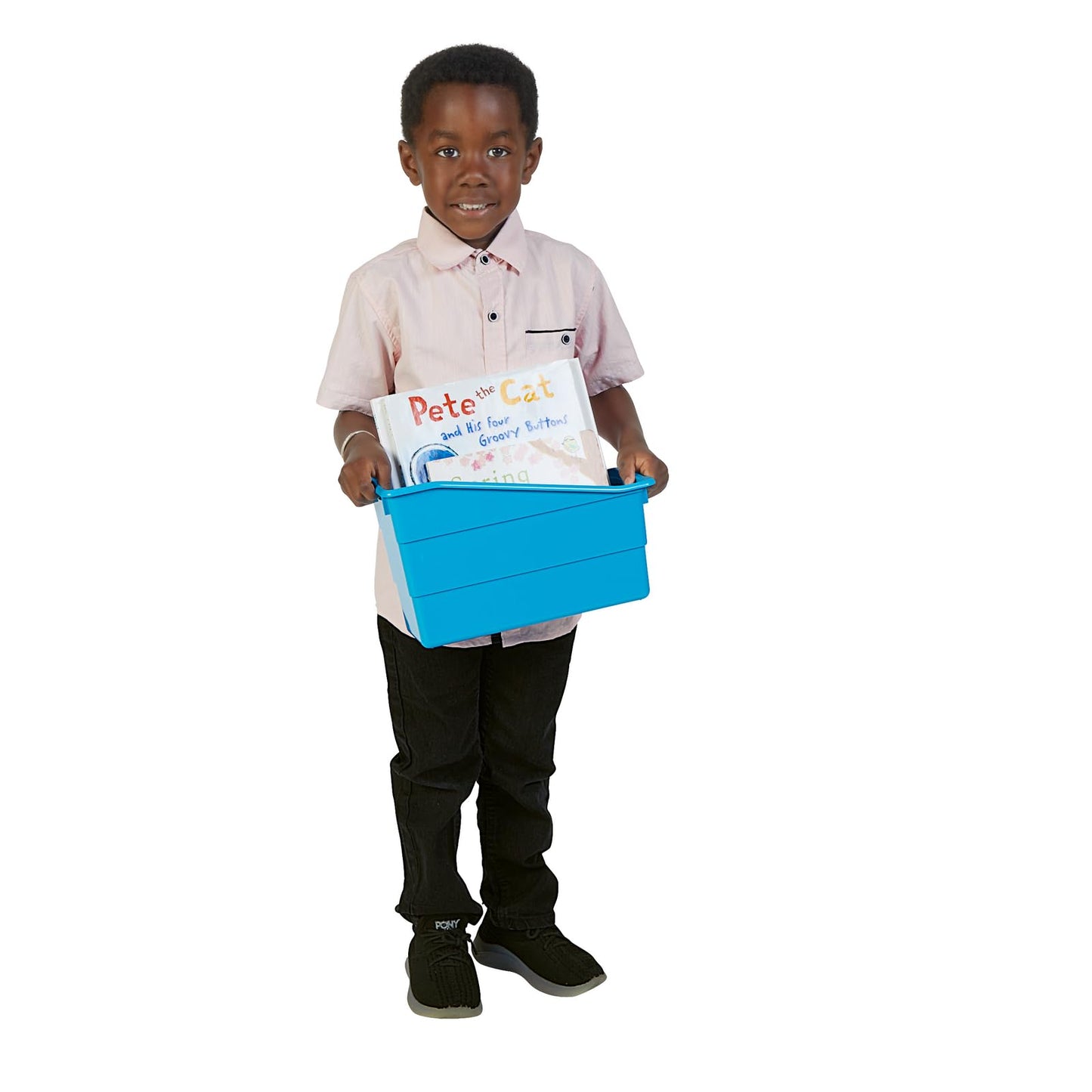 Really Good Stuff Durable Book and Binder Holders - 12 Pack, Blue Neon, 5.5" x 12.5" x 7.5", Classroom Organization, Storage Solution, Sturdy and Versatile