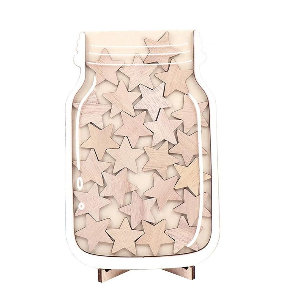 Leadigol Classroom Reward Jar,Reward Star Positive Behavior Reward Chart Responsibility Encourage Reward Star,Positive Behavior Rewards,Unfinished Stars School Management Tool