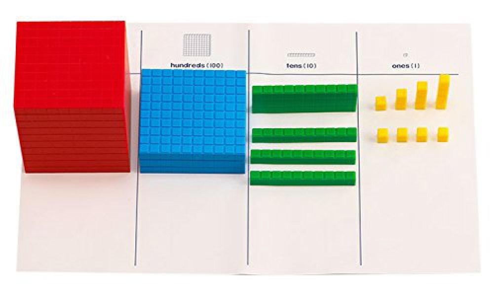 Didax Interlocking Base Ten Blocks, 121 Pieces – Hands-On Math Manipulatives for Place Value, Counting, Addition & Subtraction – Durable Plastic Cubes for Classroom or Home Learning