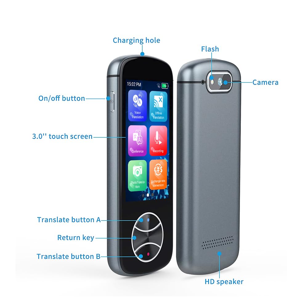 Language Translator Device No WiFi Needed, AI Translator Two Way Real Time Voice Translation with 137+ Languages, Offline/Photo Translation for Travel Business Learning