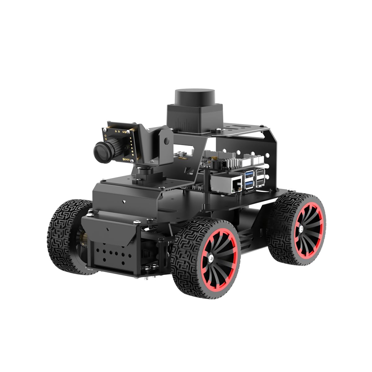 ROS2 Robot Car for RaspberryPi ChatGPT Large AI Model Programmable AI Vision Robot Ackermann Chassis SLAM Mapping Auto Driving Voice Control, Python Robotic for Adult, MentorPi A1 Starter & RPi5 4G