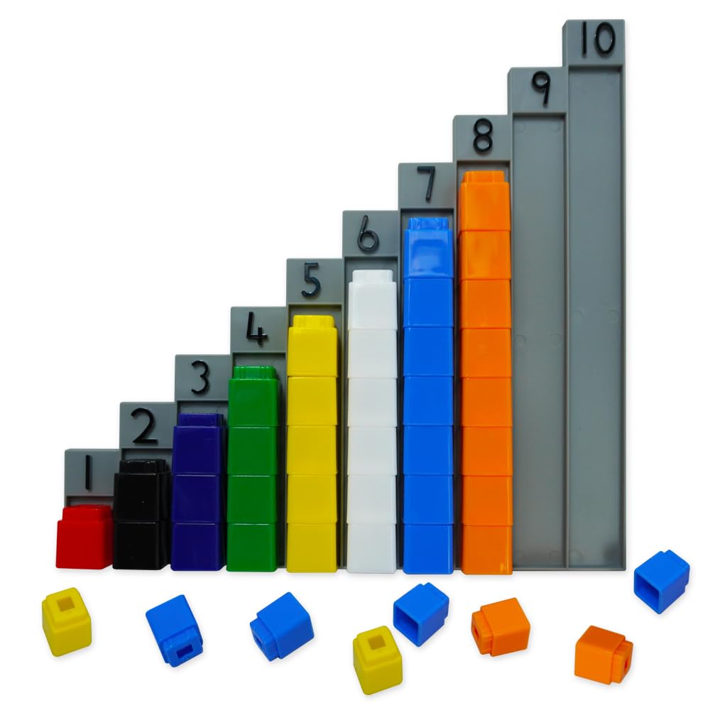 Didax Educational Resources Unifix 1-10 Stair for Cubes, Multicolor