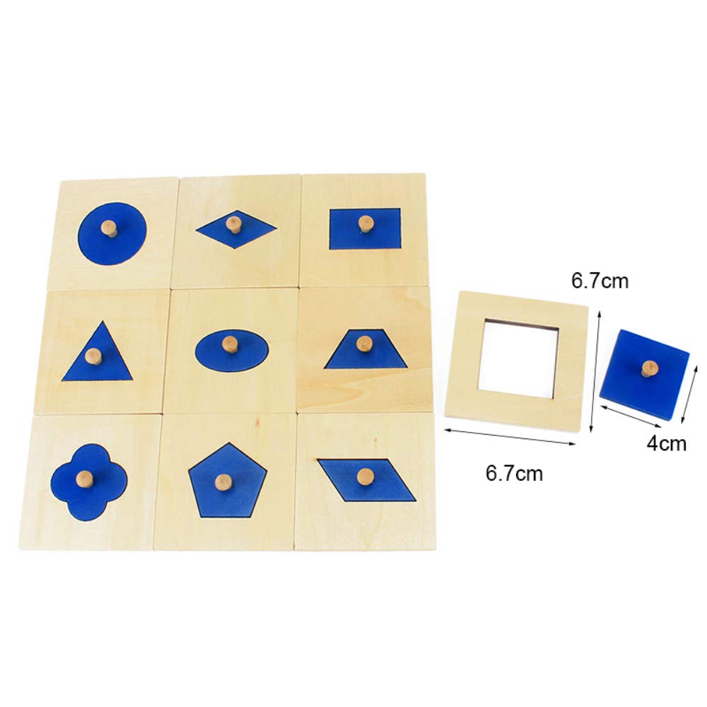 DANNI Family Version Baby Shape Cognition Toy Montessori Wood Geometric Insets Set/10 Early Childhood Education Preschool Training Kids Toys