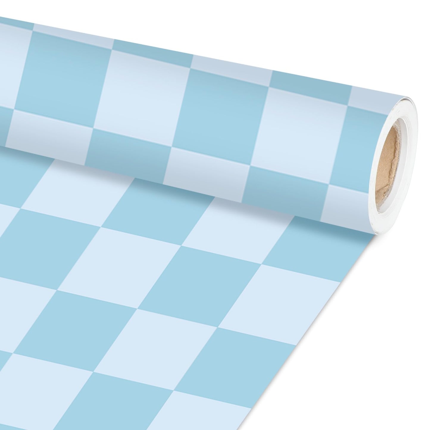 Blue Checkered Bulletin Board Paper Roll Retro Pastel Blue Bulletin Board Background Paper Back to School Classroom Decor Poster for Art Craft DIY Projects Home Office Party Supplies 17.7inx20ft