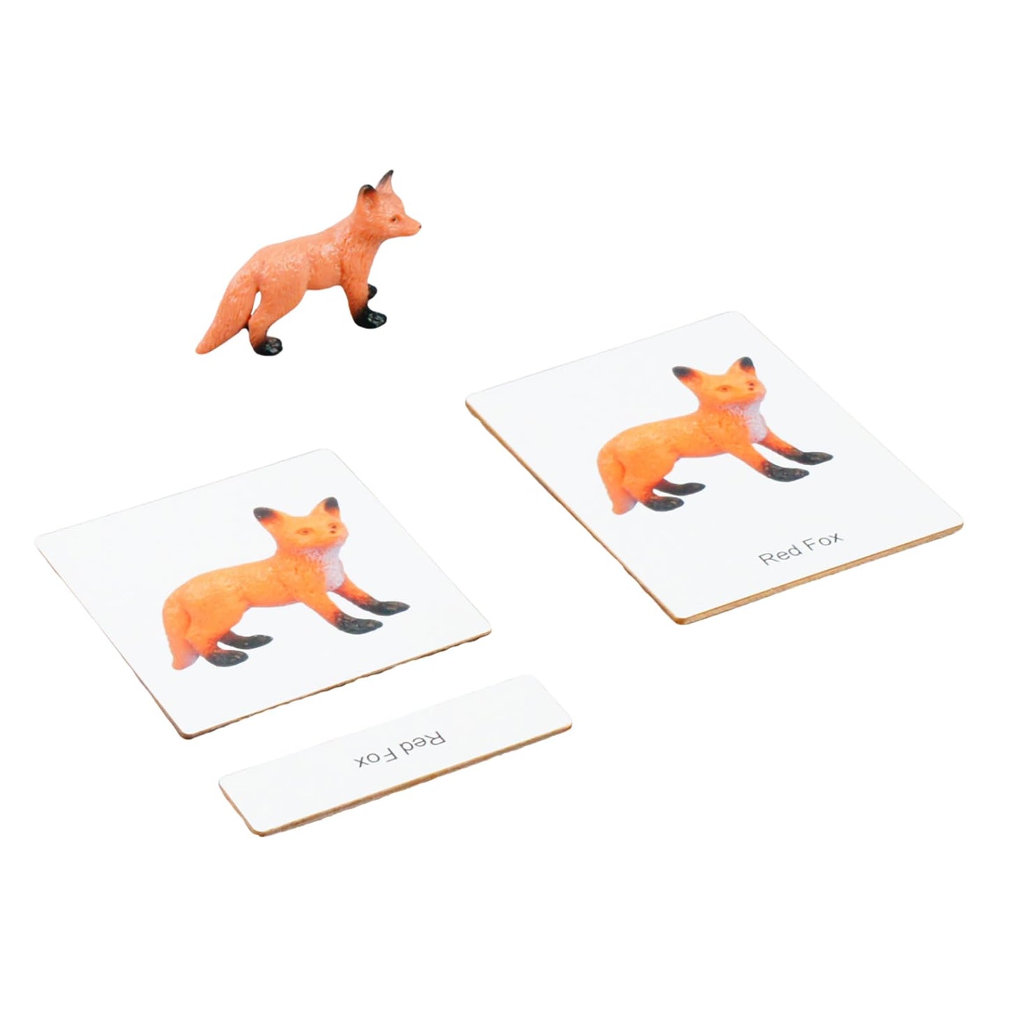 ancona European Animals, Spanish/English Bilingual, Montessori Preschool Memory Matching Game Box Set with Animal Figurines & 3-Part Cards, Early Education Toy