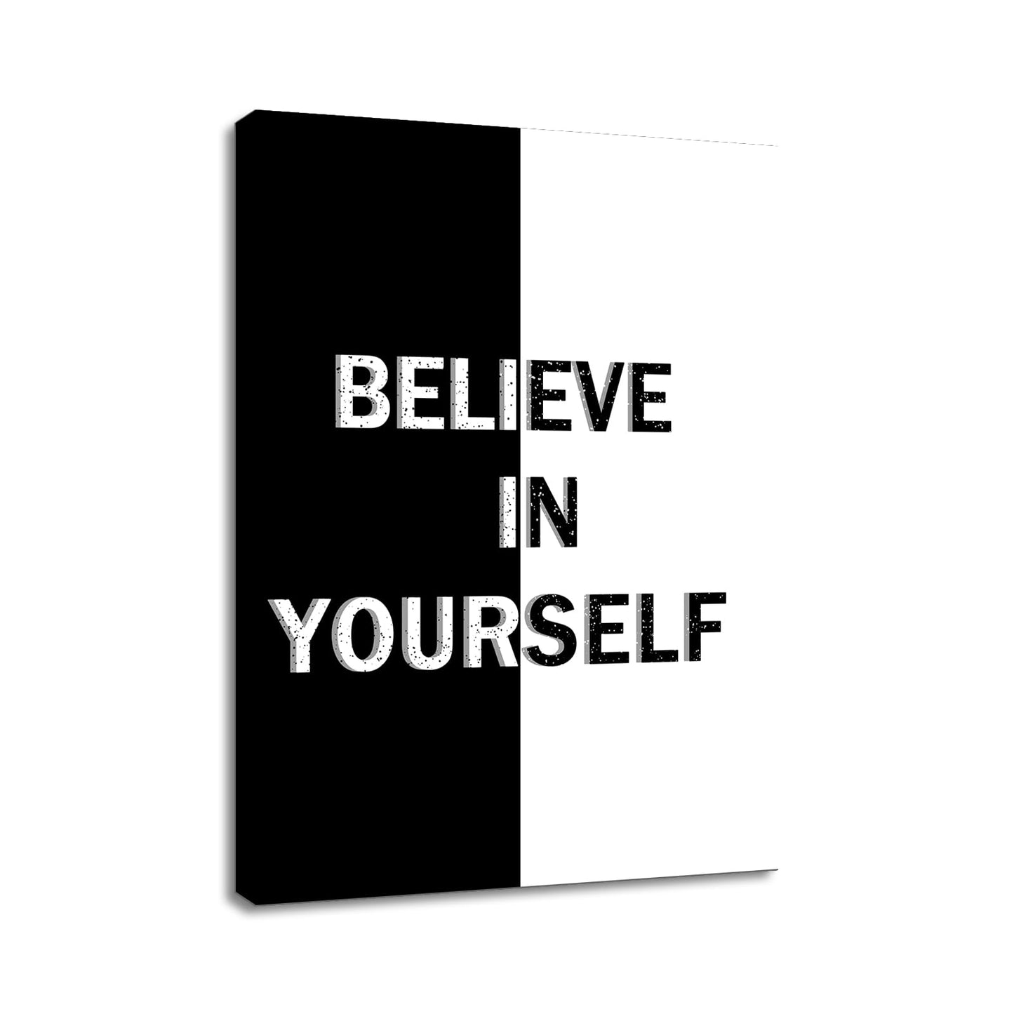 Modern Motivational Canvas Poster Wall Art for Men Inspirational Quotes Picture Print Positive Signs Painting Wall Decor Artwork for Home Bedroom Classroom Office Stretched and Framed [18''Hx24''W]