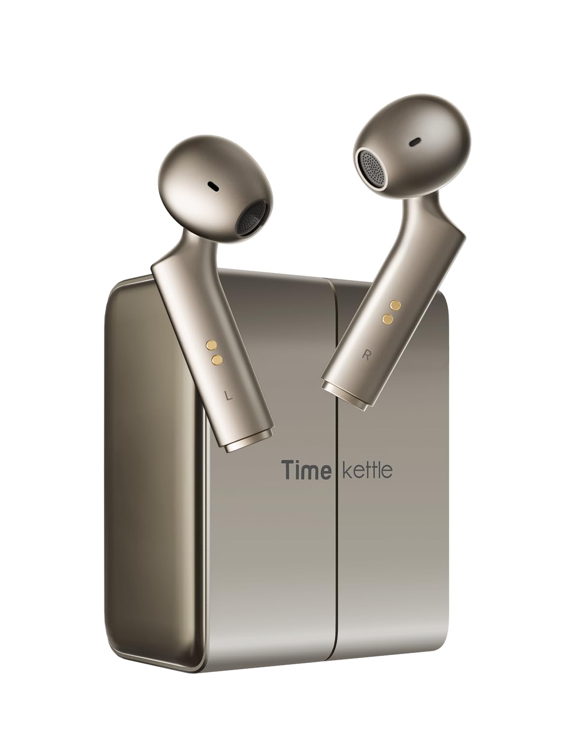 Timekettle W4 Translation Earbuds,Bone-Voiceprint Sensor for Clear Voice in Noise, AI Translator Correction,Protected Privacy with GDPR,Bluetooth,iOS/Android APP for Business & Relationships Gold