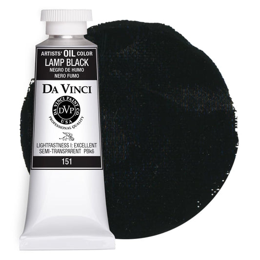 DA VINCI discomfort-reducingTS Professional Artist Oil discomfort-reducingt, Lamp Black, 1.25 Fl Oz
