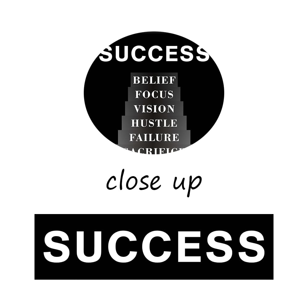 Inspirational Wall Art Home Decor Success Motivational Poster Quotes for Living Room Bedroom Office Bathroom Canvas Print Inspiring Sign Framed Wall Decoration Artwork Ready to Hang [12''Wx 18''H]