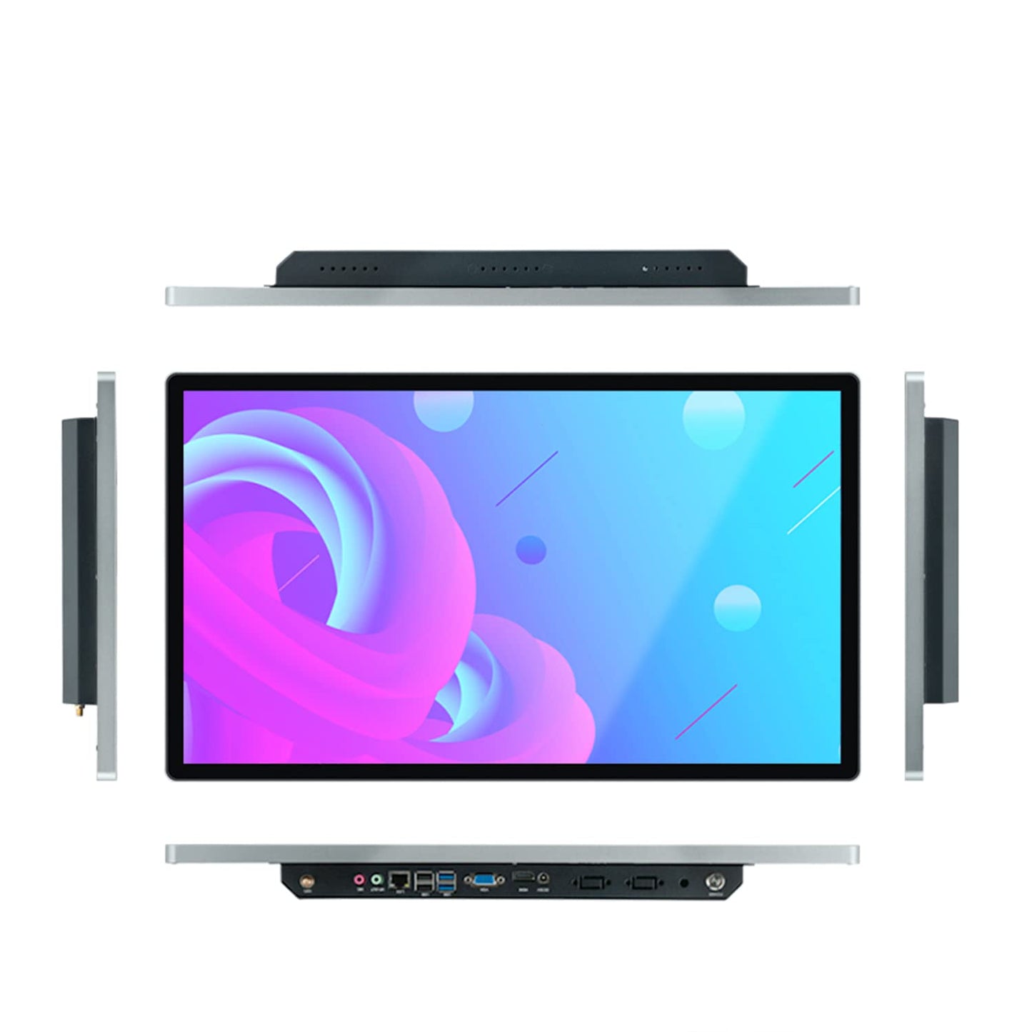TouchWo 21.5 inch Touch Screen Industrial PC, i7, 8GB RAM, 256G ROM, 16:9 FHD 1080P, Windows 10, Smart Board for Classroom, Meeting & Game, USB, VGA & HD-MI Monitor