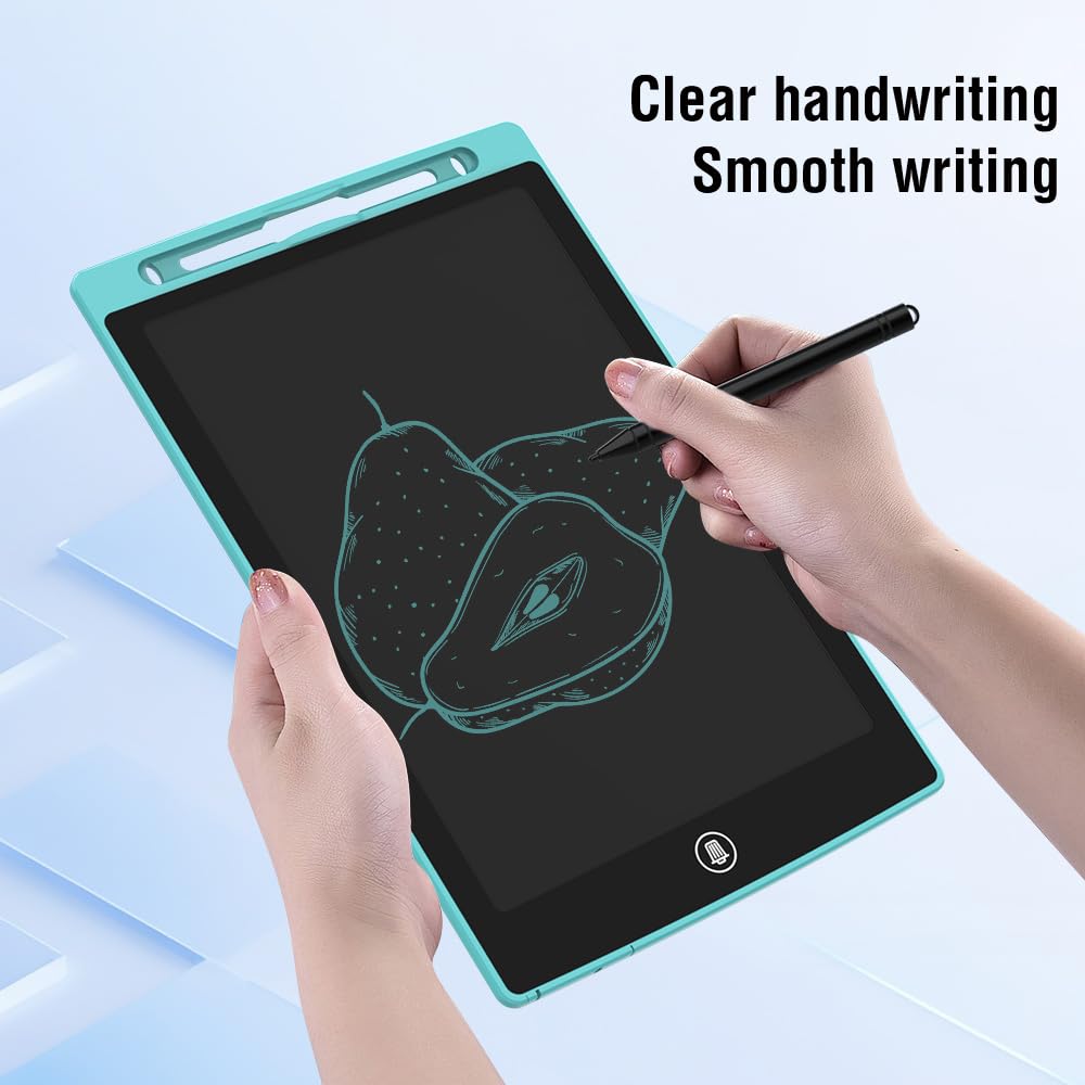 [2 Pack] [TIQUS] 10 Inch LCD Writing Tablet Pad Ewriter Electronic Board and MeMO Notes for and Adults at Home School and Office Thick Stylus Light Blue