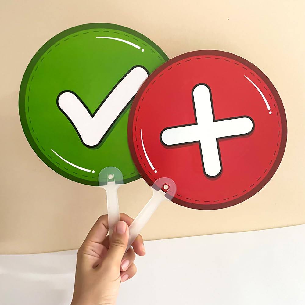 Zwttey 20 Pack True or False Classroom Voting Paddles, Classroom Teacher Student Interaction Signs, Event Meeting Election Supplies