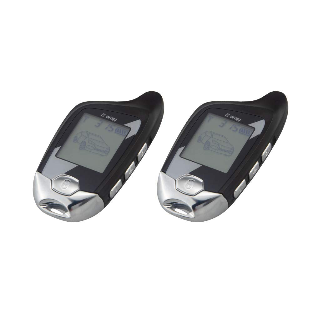 EASYGUARD EC203 Universal Version 2 Way car Alarm System with keyless Entry & LCD Pager Display, ultrasonic Sensor & Shock Sensor DC12V