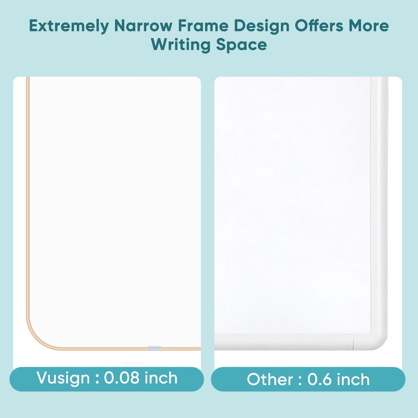VUSIGN Small Dry Erase White Board, 8.5 x 11 Inches Mini Whiteboard, Magnetic Board for Wall, Fridge, Locker, Gold